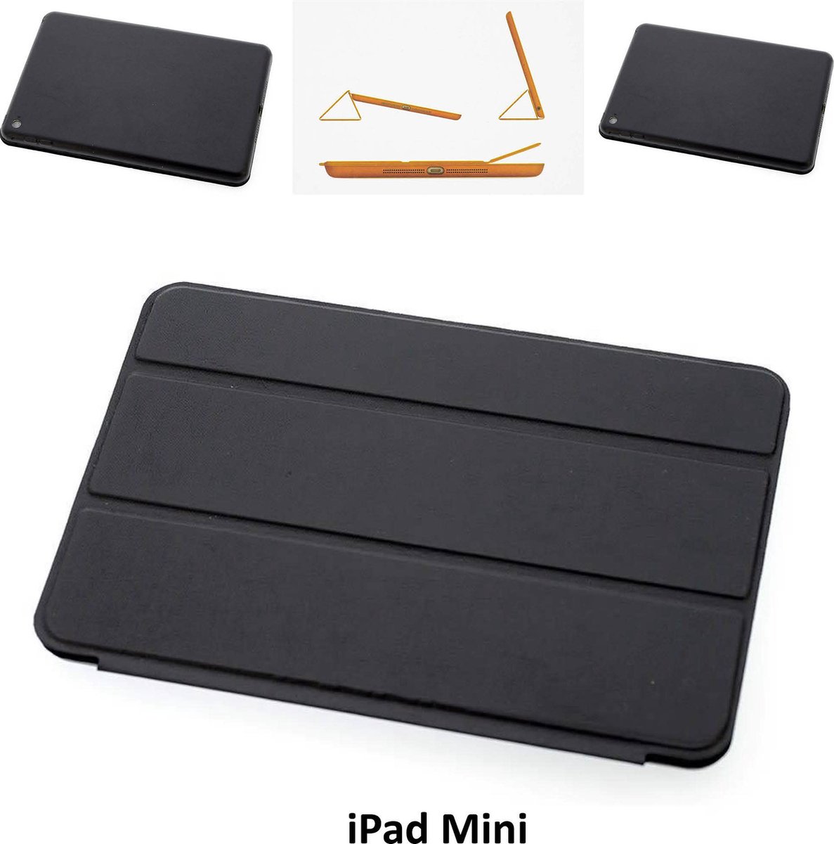 Apple iPad Mini 4 Zwart Smart Book Case Tablethoes