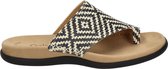 Gabor dames slipper - Zwart wit - Maat 39