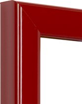 Fotolijst - Rood - Hoogglans profiel - Fotomaat 15x21 - Ontspiegeld glas - Art.nr. 10204415211