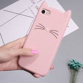 Peachy Roze katje snorharen iPhone 7 8 SE 2020 SE 2022 hoesje case cover kitten