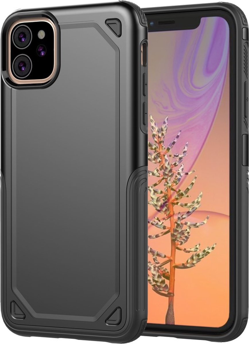 Peachy ProArmor protection hoesje bescherming geschikt voor iPhone 11 case - Black