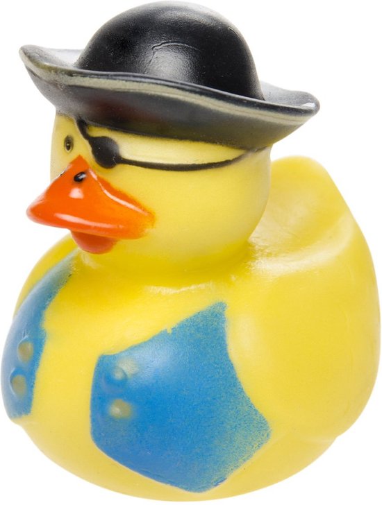 12x Badeend piraten badspeelgoed 5 cm - Speelgoed - Badspeeltjes - Badeendjes van OTMV Marken — afbeelding 2