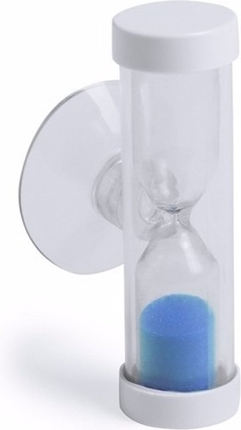 Foto: Badkamer tandenpoets zandloper 2x 2 minuten blauw zandloper douche