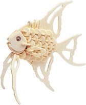 Houten dieren 3D puzzel vis - Speelgoed bouwpakket 23 x 18,5 x 0,3 cm.