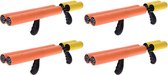 10x Oranje waterpistool/waterpistolen van foam 40 cm met handvat en dubbele spuit