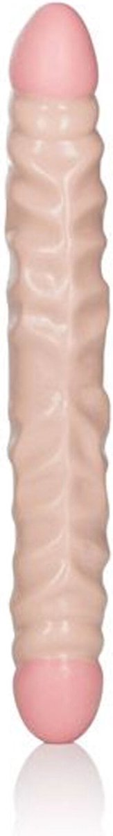 Goedkoopste Geaderde Dubbele Dildo - beige
