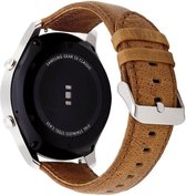 Strap-it Leren horlogebandje 20mm - bandje leer geschikt voor Samsung Galaxy Watch 42mm / Galaxy Watch 3 41mm / Galaxy Watch Active2 40 & 44mm / Gear Sport - Amazfit Bip / GTS 1-2-3-4 / GTR 42mm - bruin
