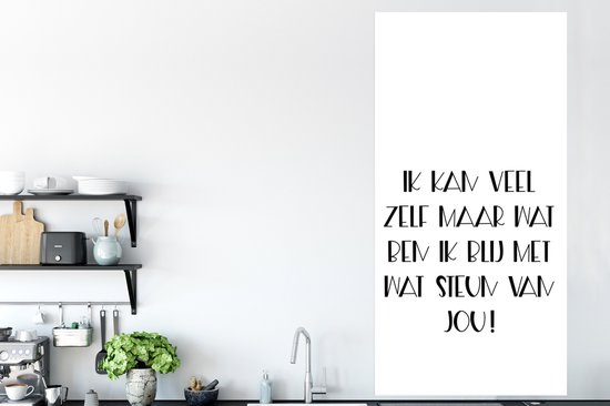Affiche Get well - Citation - Zwart - Support - 80x160 cm
