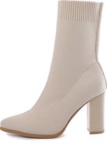 SmileFavorites® Pumps/Hakken met Hak - Stof - Beige - Maat 41