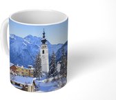 Mok - Sneeuw in een bergdorp in Zwitserland - 350 ML - Beker - Uitdeelcadeautjes