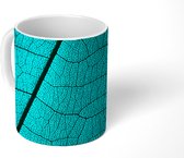 Mok - Van dichtbij weergeven blad met nerven - 350 ML - Beker - Uitdeelcadeautjes