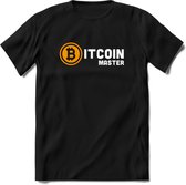 Bitcoin Master - Crypto T-Shirt Kleding Cadeau | Dames / Heren / Unisex | Bitcoin / Ethereum shirt | Grappig Verjaardag kado | Tshirt Met Print - Zwart - L