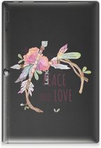 Leuk Case Lenovo Tab 10 | Tab 2 A10-30 Cover Boho Text met doorzichte zijkanten