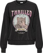 Only Trui Onllucinda L/s Leopard Box Swt 15259929 Black/thrilled Dames Maat - M