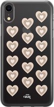 iPhone XR Case - Retro Hearts Nude - xoxo Wildhearts Transparant Case