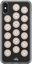 iPhone X/XS Case - Smiley Double Nude - xoxo Wildhearts Transparant Case