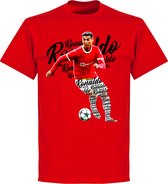 Ronaldo Manchester Script T-Shirt - Rood - XS