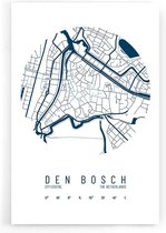 Walljar - Stadskaart Den Bosch Centrum IV - Muurdecoratie - Poster