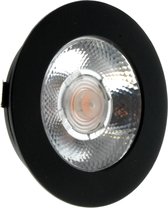EcoDim - LED Spot Keukenverlichting - ED-10046 - 3W - Warm Wit 2700K - Dimbaar - Waterdicht IP54 - Onderbouwspot - Meubelspot - Inbouwspot - Rond - Mat Zwart - BES LED