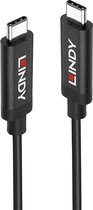 LINDY USB-kabel USB 3.2 Gen2 (USB 3.1 Gen2) USB-C stekker, USB-C stekker 3.00 m Zwart 43348