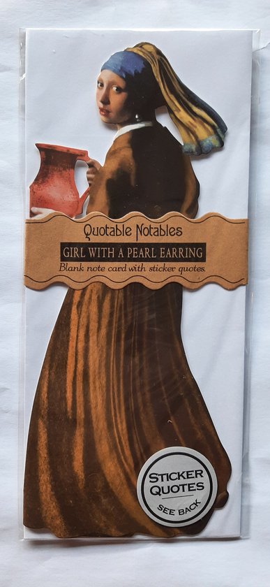 the unemployed philosophers guild girl with the pearl earring quotable notes bedankt wenskaart - verjaardagskaart- ansichtkaart – felicitatiekaart  met Envelop