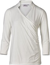 Dames shirt overslag offwhite | Maat XS