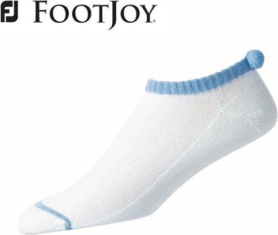 Footjoy ProDry Pompom Golf Chaussettes 19526 Femme Wit Blauw