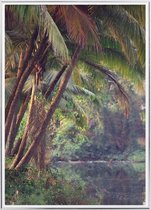 Poster Met Metaal Zilveren Lijst - Palm Jungle Poster