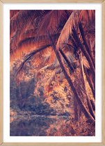 Poster Met Eiken Lijst - Palm Jungle Poster