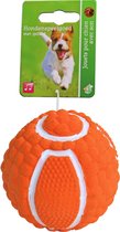 Boon hondenspeelgoed bal latex oranje/wit, 7 cm.