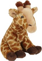 Pluche knuffel dieren Giraffe 23 cm - Speelgoed knuffelbeesten - Eco Soft-serie - Leuk als cadeau