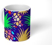 Mok - Koffiemok - Regenboog - Ananas - Patronen - Tropisch - Mokken - 350 ML - Beker - Koffiemokken - Theemok