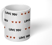 Mok - I love you - Valentijn cadeautje voor hem - Relatie - Design - Mokken - 350 ML - Beker - Uitdeelcadeautjes