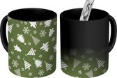 Magische Mok - Foto op Warmte Mokken - Patronen - Kerst - Winter - Kerstboom - Magic Mok - Beker - 350 ML - Uitdeelcadeautjes