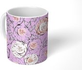 Mok - Koffiemok - Klaproos - Bloemen - Contour - Patronen - Mokken - 350 ML - Beker - Koffiemokken - Theemok