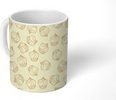Mok - Koffiemok - Muffin - Slagroom - Vintage - Patronen - Mokken - 350 ML - Beker - Koffiemokken - Theemok