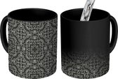 Magische Mok - Foto op Warmte Mokken - Koffiemok - Patroon - Zwart Wit - Abstract - Magic Mok - Beker - 350 ML - Theemok