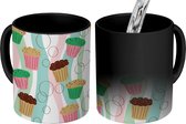 Magische Mok - Foto op Warmte Mokken - Koffiemok - Muffin - Pastel - Patisserie - Design - Magic Mok - Beker - 350 ML - Theemok