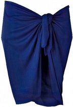 rok Pareo dames 165 x 56 cm polyester donkerblauw