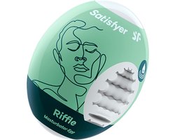 Satisfyer Masturbator Egg, verschillende structuren, hydro-actief TPE, geen glijmiddel nodig, voor eenmalig gebruik