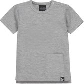 Long back t-shirt gemeleerd grijs /