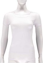 T-shirts dames bamboe ronde hals wit 2 stuks maat S