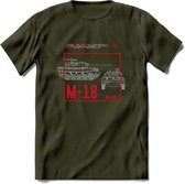 M18 Hellcat leger T-Shirt | Unisex Army Tank Kleding | Dames / Heren Tanks ww2 shirt | Blueprint | Grappig bouwpakket Cadeau - Leger Groen - L