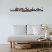 Skyline Beringen Notenhout 90 Cm Wanddecoratie Voor Aan De Muur Met Tekst City Shapes