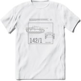 Stug 3 Tank Destroyer leger T-Shirt | Unisex Army Tank Kleding | Dames / Heren Tanks ww2 shirt | Blueprint | Grappig bouwpakket Cadeau - Wit - 3XL