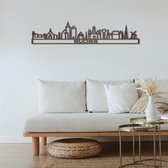 Skyline Wijchen Notenhout 165 Cm Wanddecoratie Voor Aan De Muur Met Tekst City Shapes