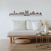 Skyline Sneek Notenhout 130 Cm Wanddecoratie Voor Aan De Muur Met Tekst City Shapes