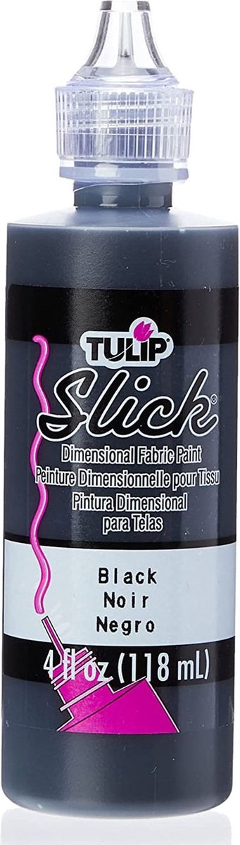 Tulip Dimensionele Stof verf - Slick Zwart - 118ml