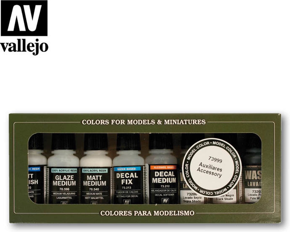 Vallejo 70136 peinture acrylique Noir, Bleu, Marron, Vert, Rouge