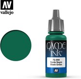 Vallejo 72090 Game Color - Black Green Ink - Acryl - 18ml Verf flesje